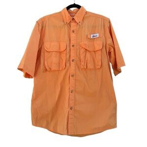 World Wide Sportsman Vented Short Sleeve Fishing Hiking Shirt Size Small